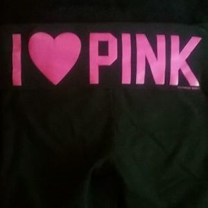 Pink Victoria's Secret cropped yoga capris